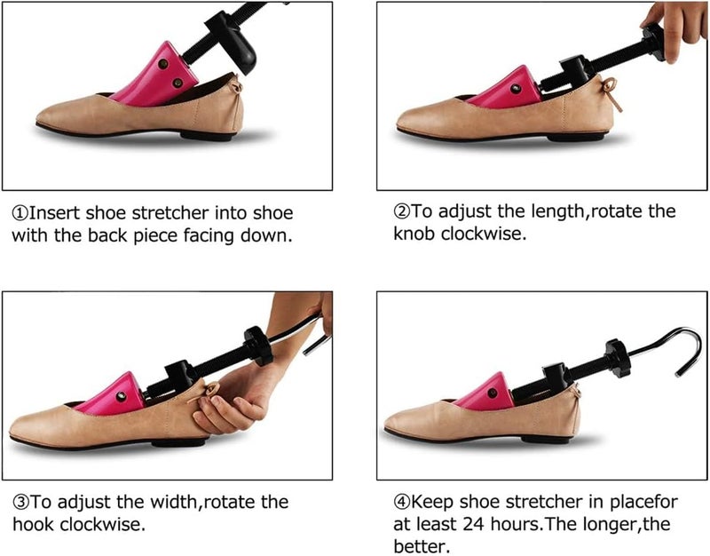 eachway Shoe Stretcher Shoe Trees,Adjustable Length & Width for Men and Women(for M's Us6.5-10; Wm's Us10-13.5) - Image 3